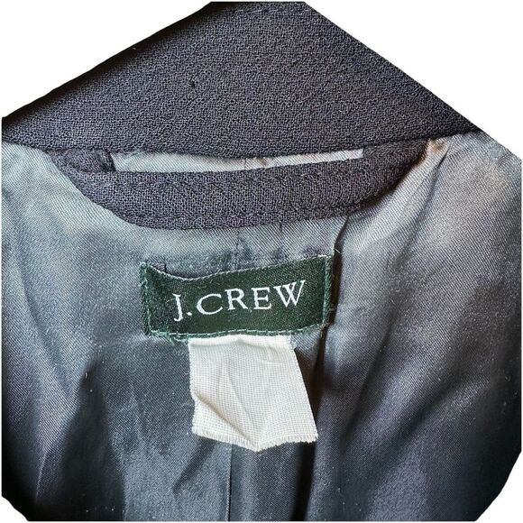 J. Crew Coat Jacket Women's S Black Tight Knit Wool - Minimalist Modern - Picture 7 of 9